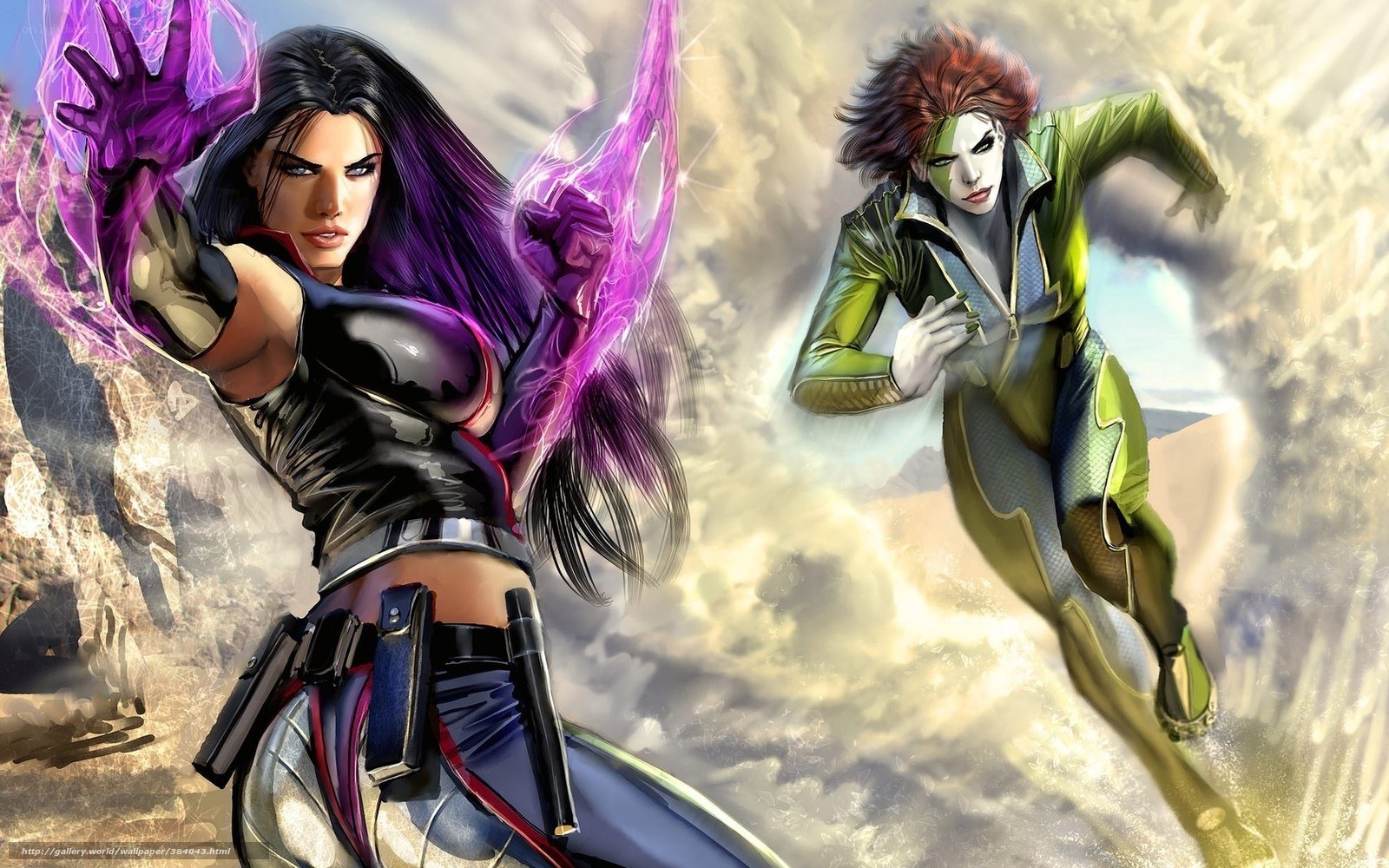 female superheroes in action
