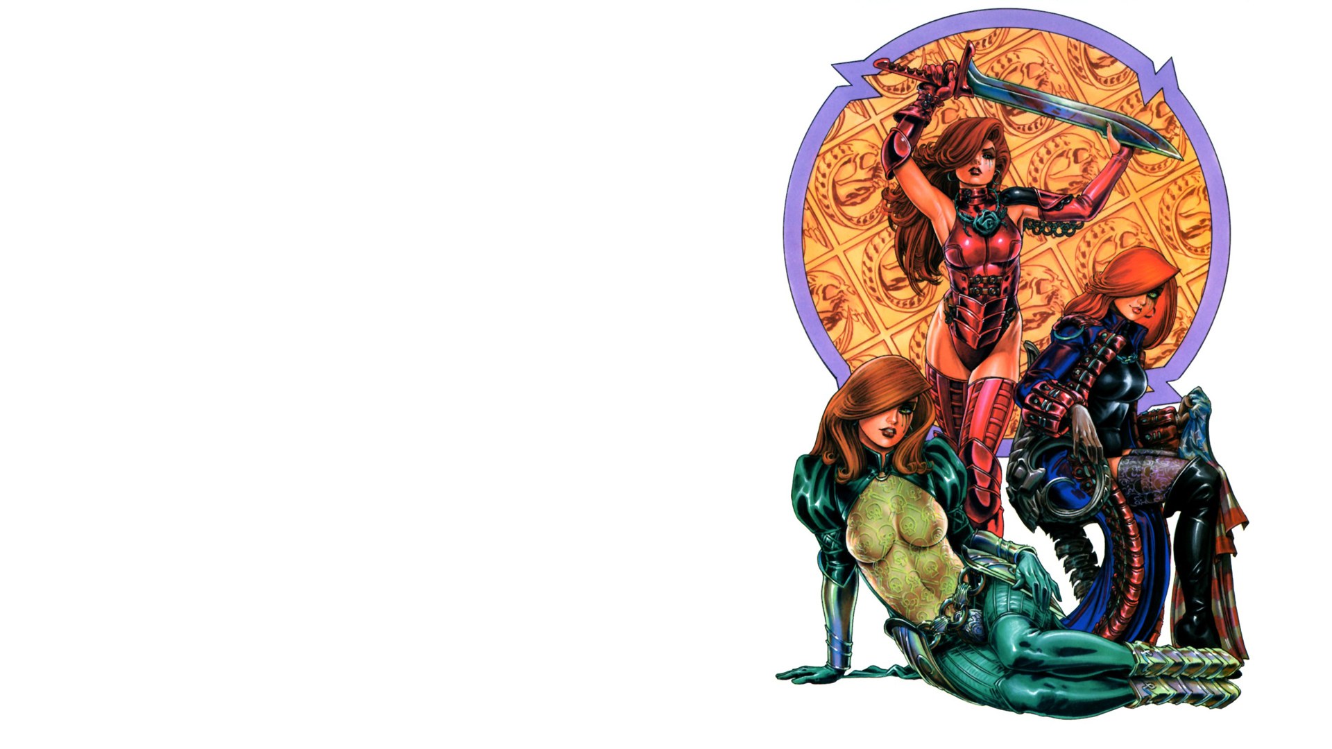 female superheroes in armor
