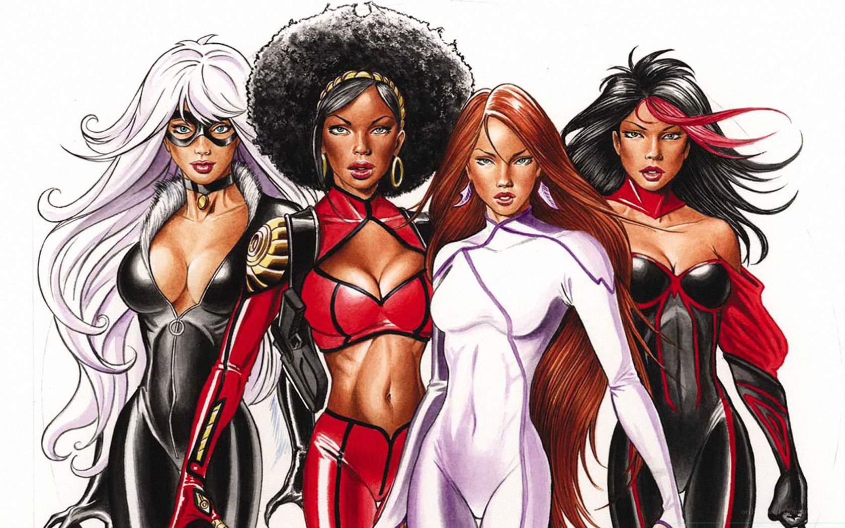 female superheroes in costume