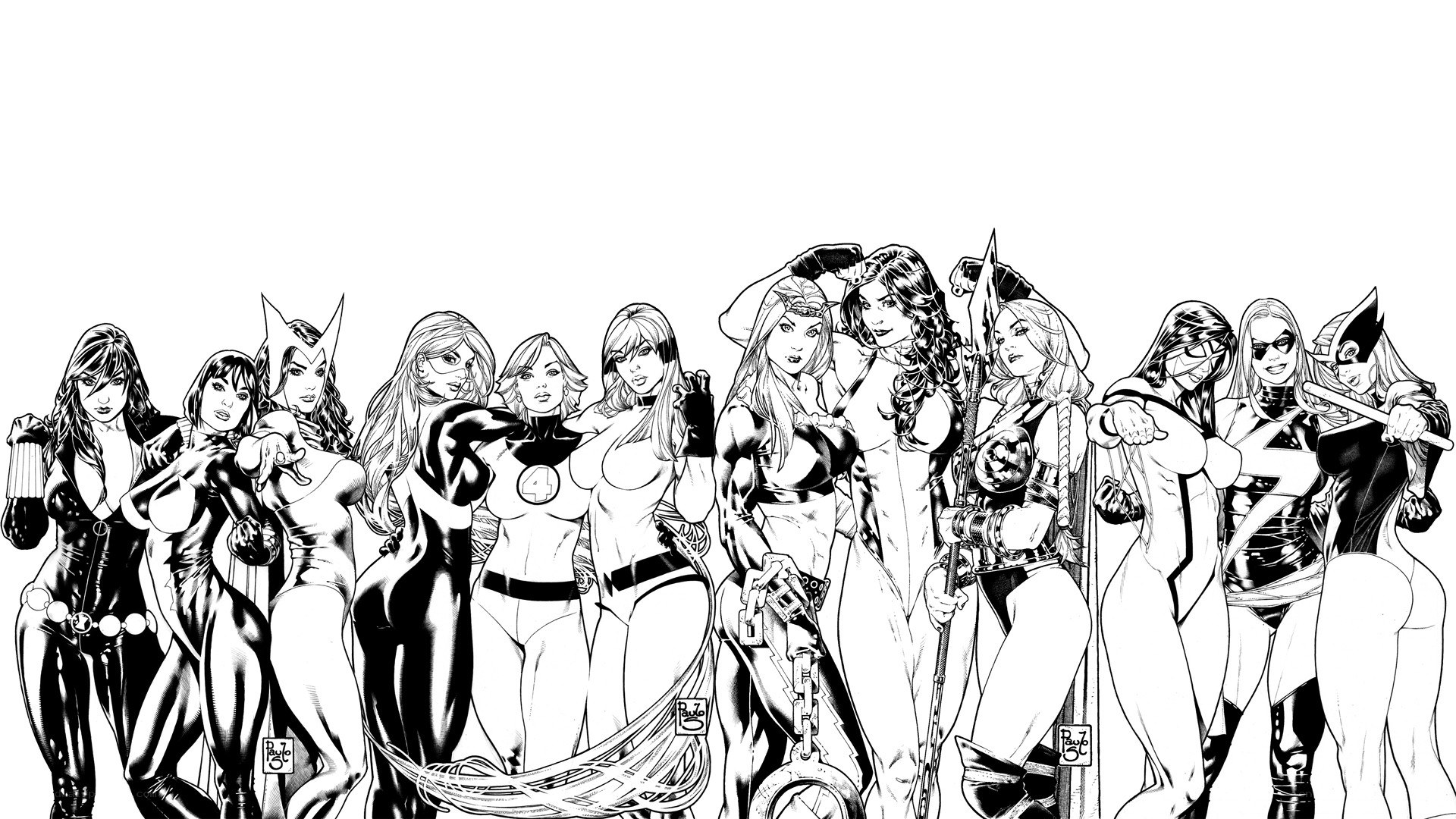 female superheroes lineup