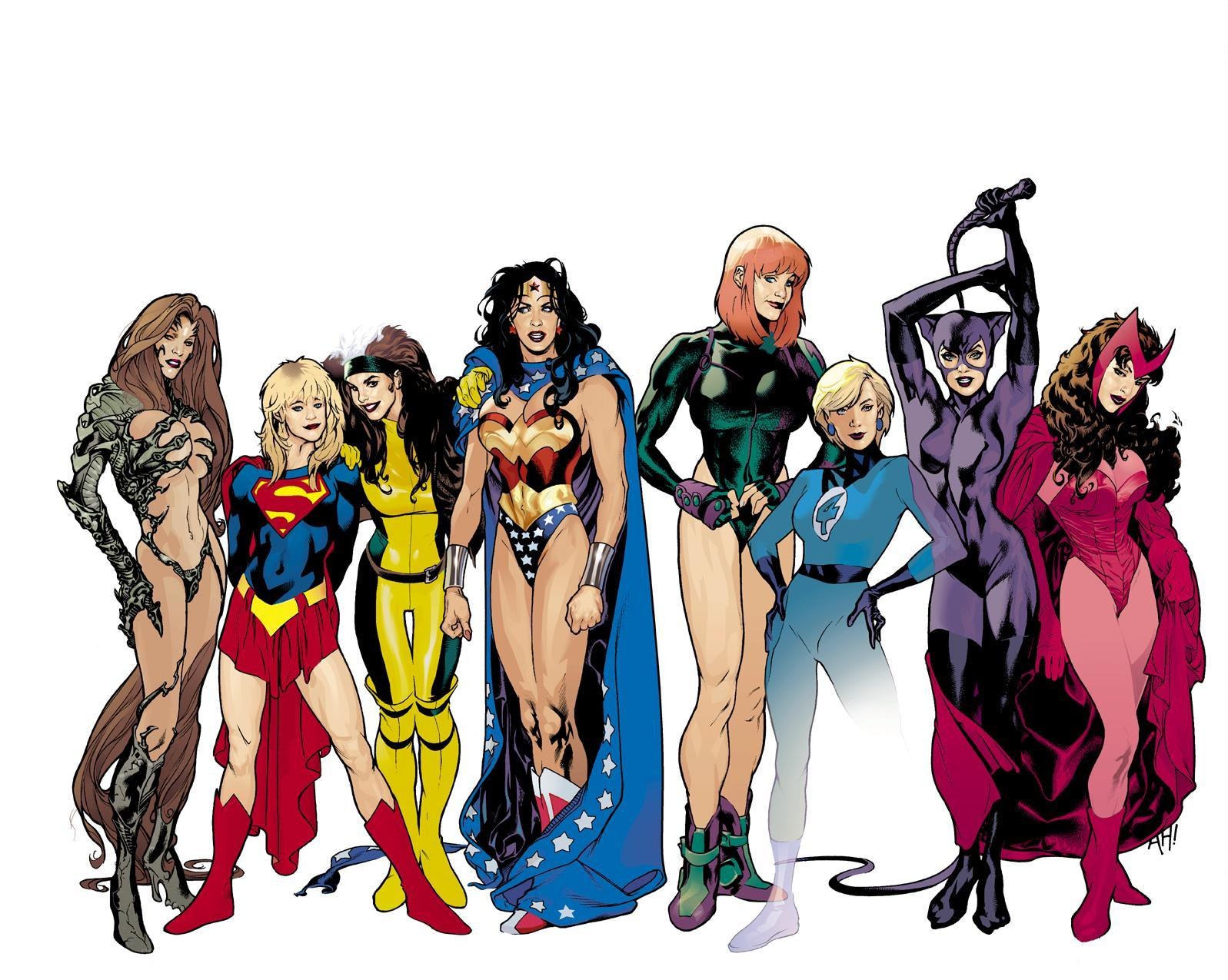 female superheroes lineup