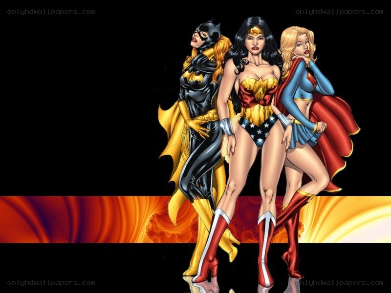 female superheroes standing together