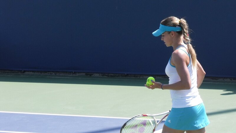 Female Tennis Player — Blue