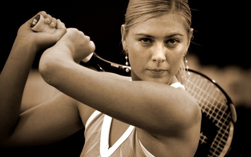 female tennis player in action