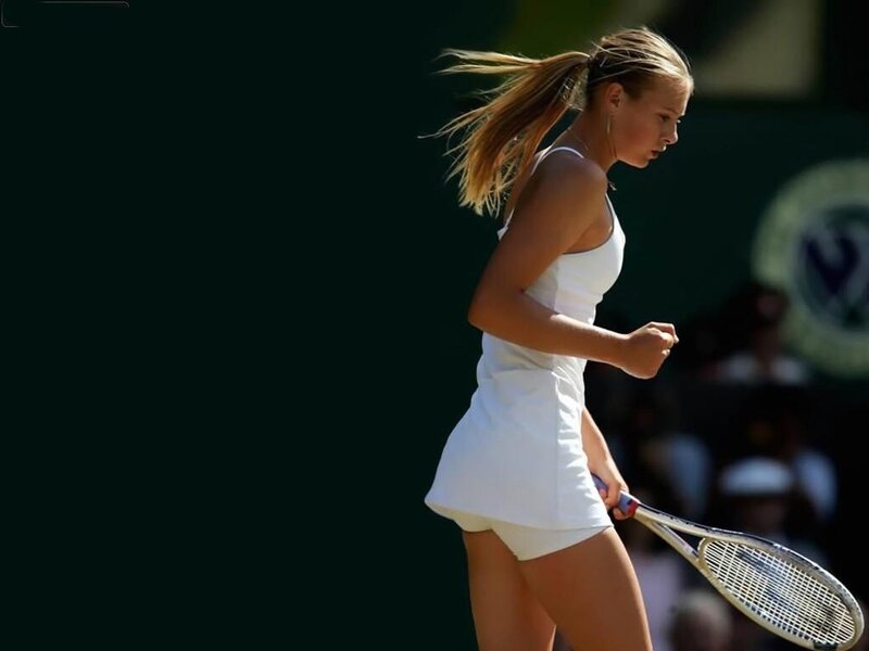 female tennis player in action