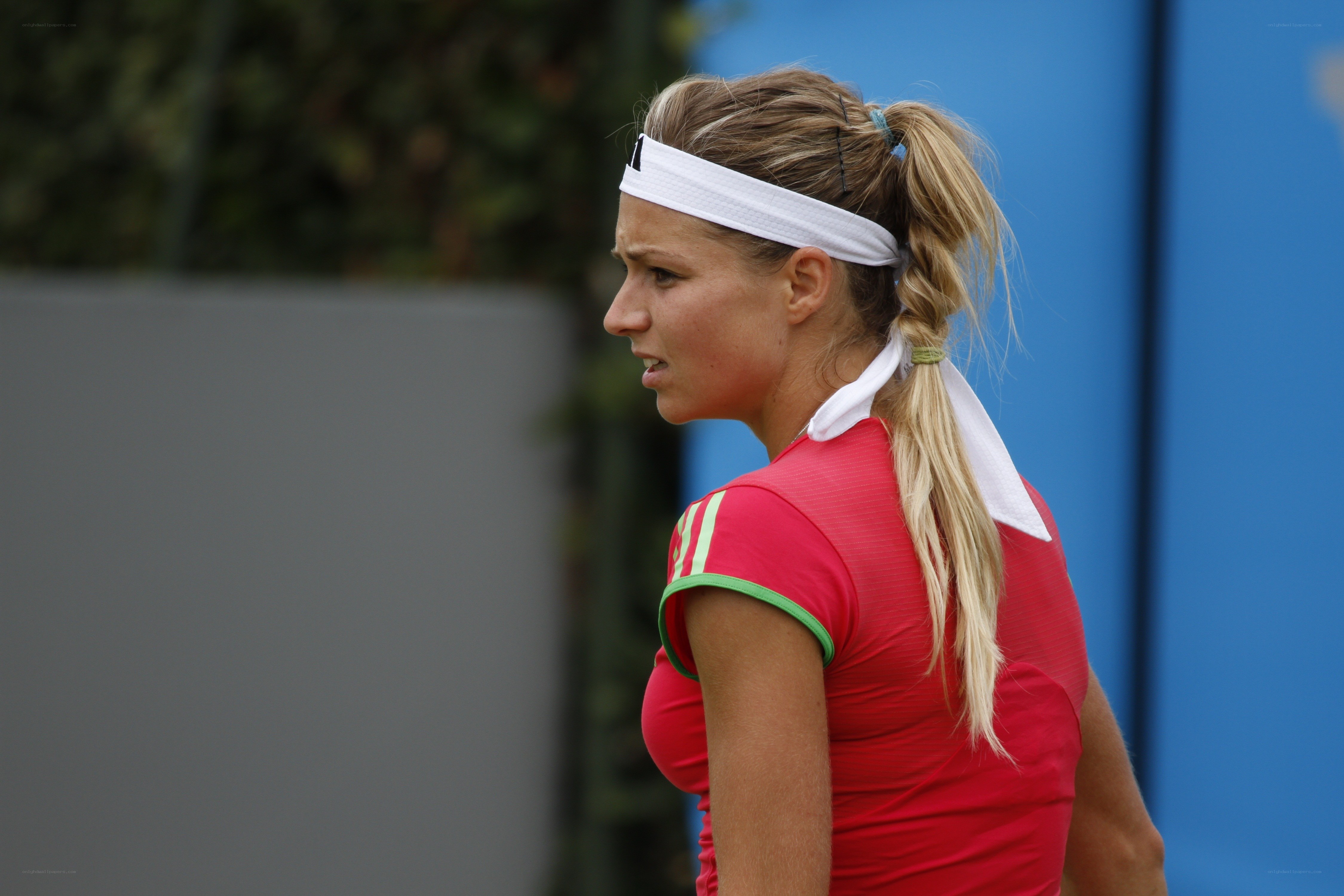 female tennis player on court