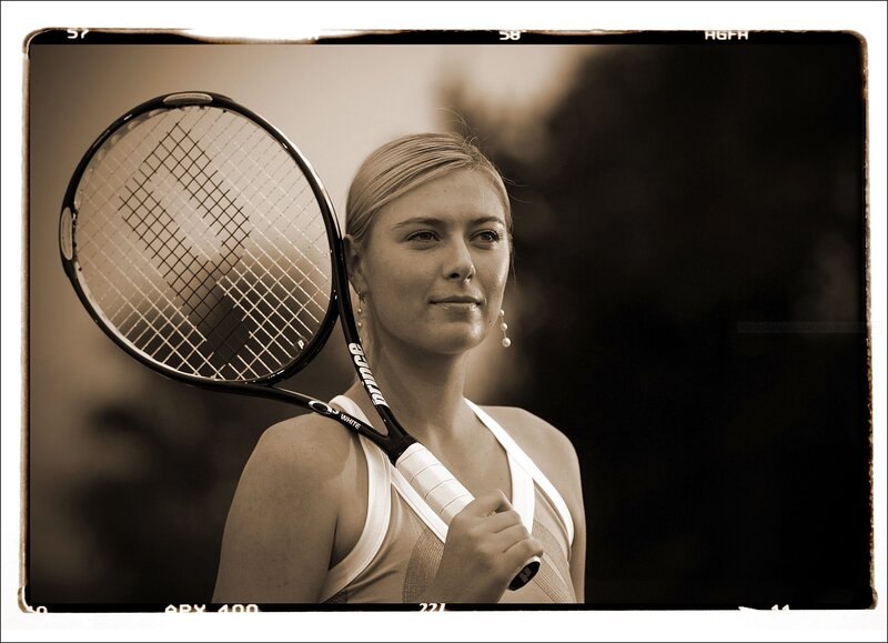 female tennis player portrait