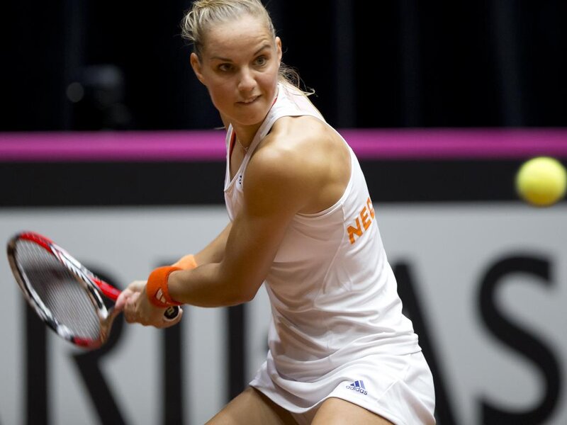 Female Tennis Player — White, Focused, Photograph