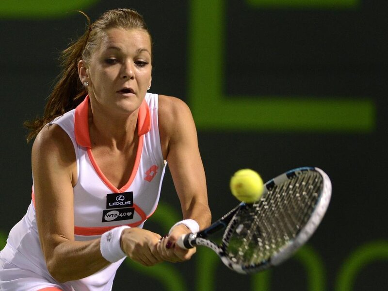 Female Tennis Player — White, Focused