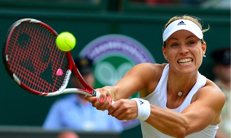 Female Tennis Player — White, Intense, Afternoon