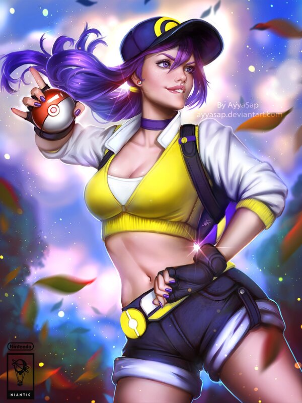 Female Trainer with Pokeball
