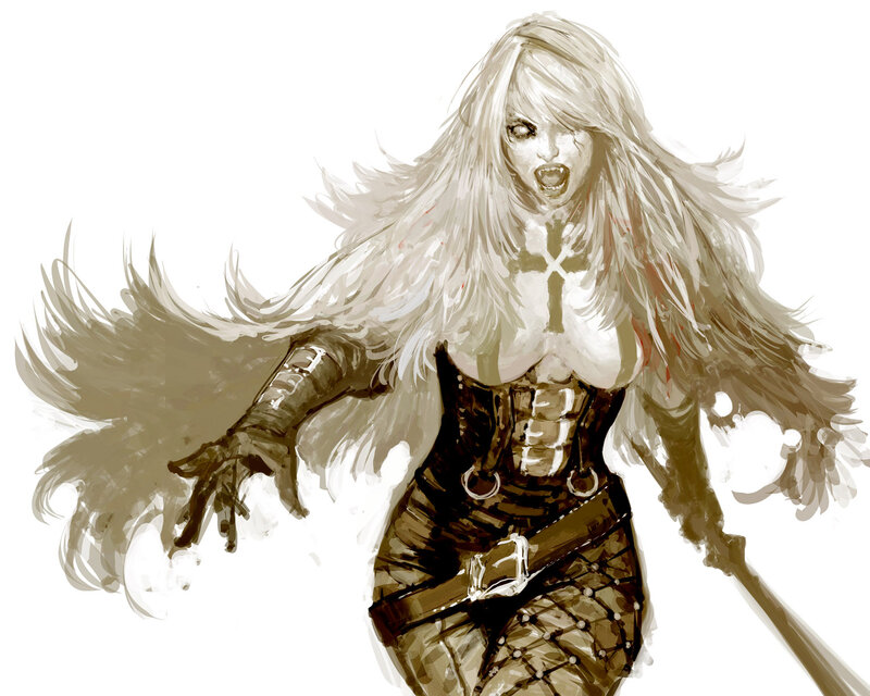 Female Vampire Character — Brown