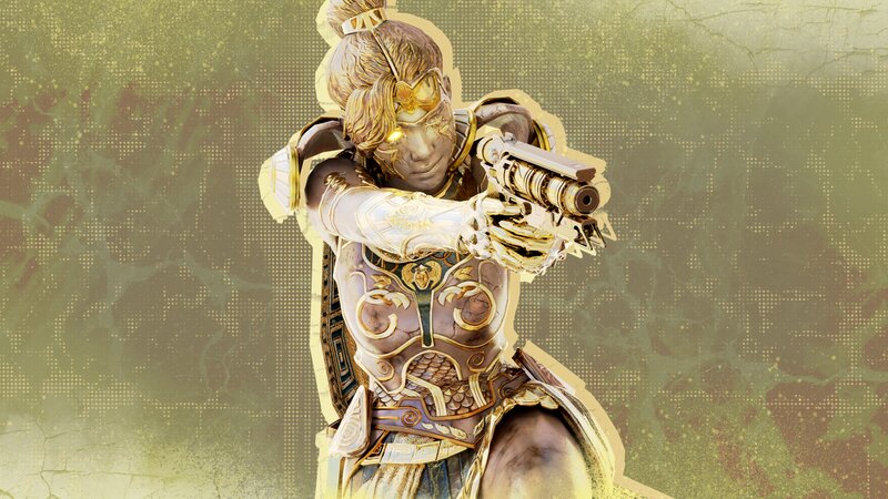 Female Warrior Aiming Gun