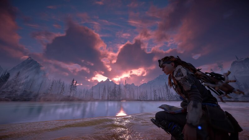 Female Warrior by Lake