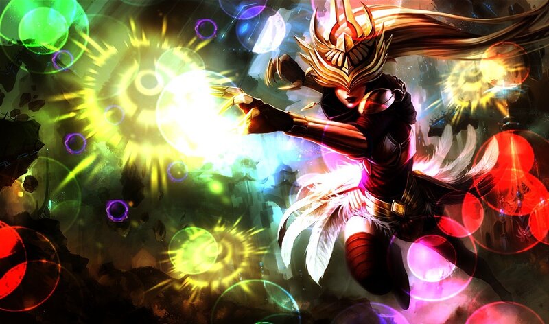 Female Warrior Casting Spell — Black, Dramatic, Digital Art