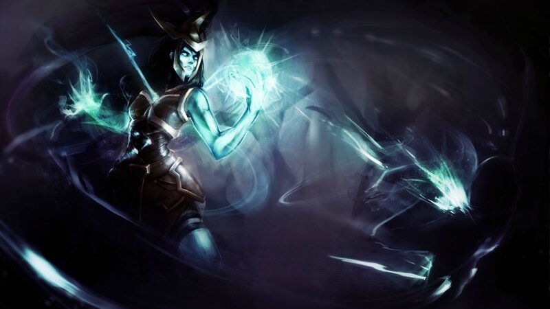 Female Warrior Casting Spell — Black