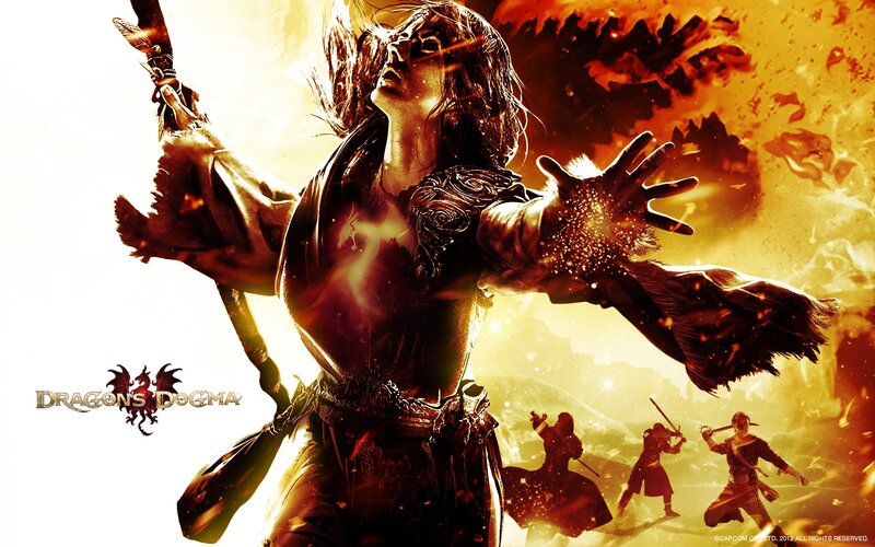Female Warrior Casting Spell — Yellow