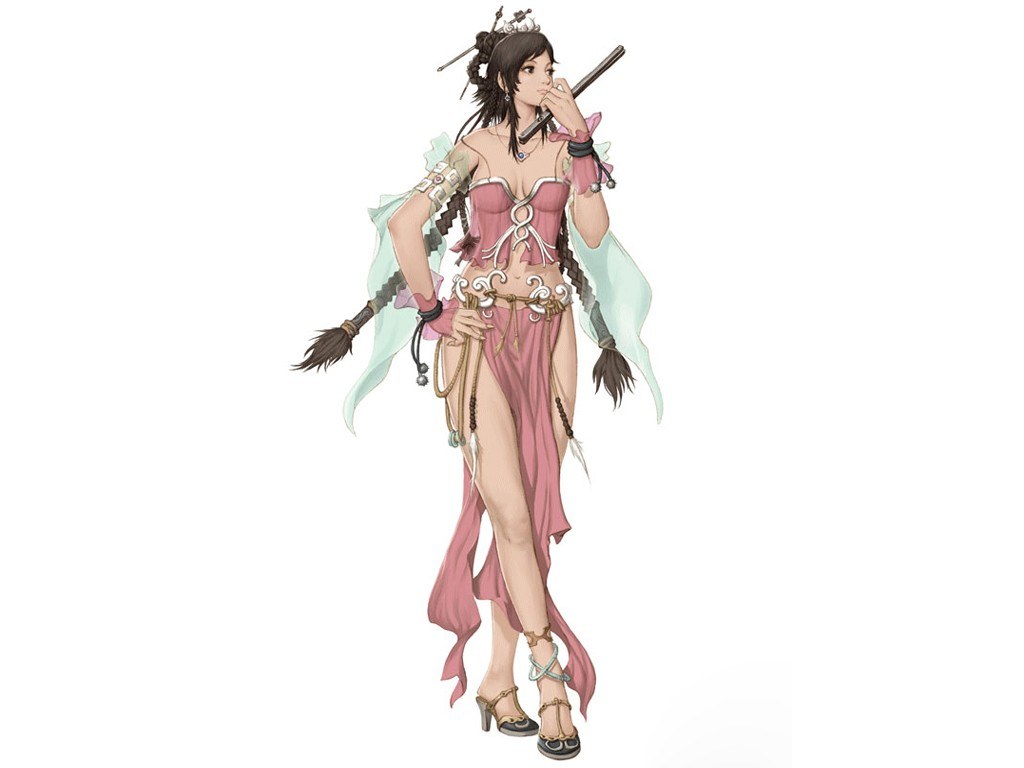 female warrior character art