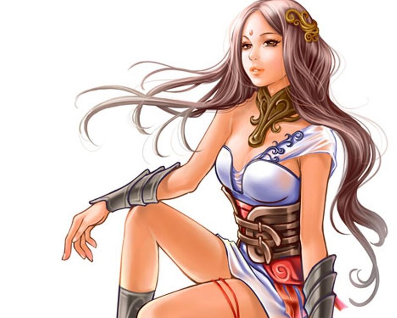 female warrior character art