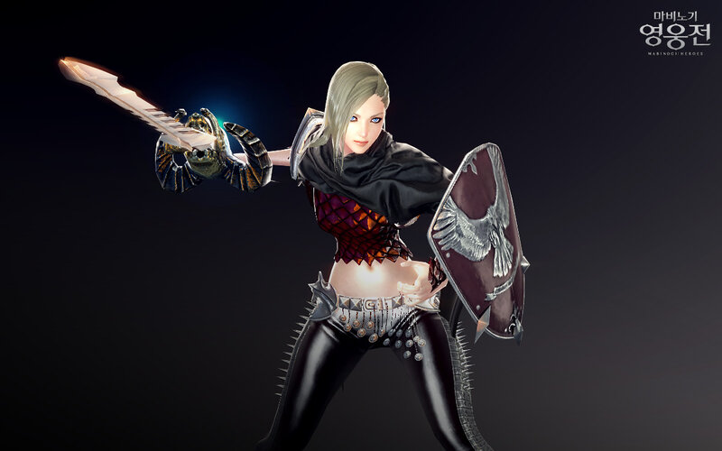 Female Warrior Character — Black, Dramatic, 3d Render, Sword