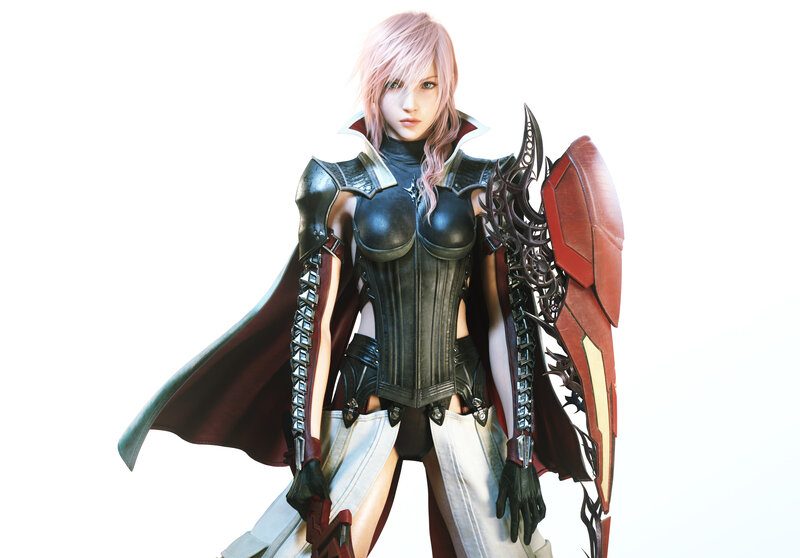 Female Warrior Character — Black, Serious, 3d Render, Armor