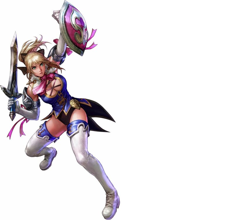 Female Warrior Character — Blue, Action