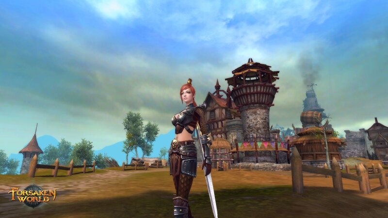 Female Warrior Character — Blue, Calm