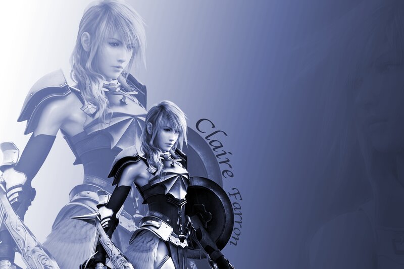 Female Warrior Character — Blue, Dramatic, Digital Art