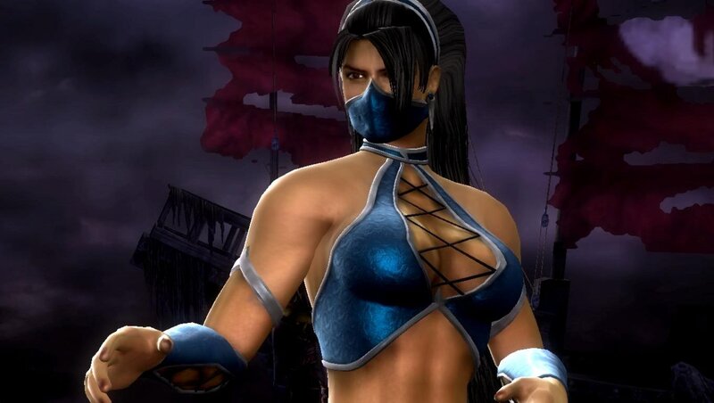 Female Warrior Character — Blue, Dramatic, Night, 3d Render