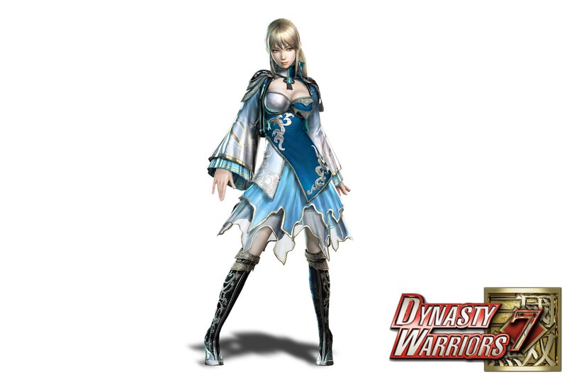 Female Warrior Character — Blue, Neutral, 3d Render