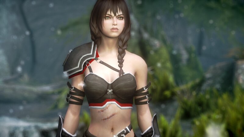 Female Warrior Character — Brown, Serious, 3d Render, Armor