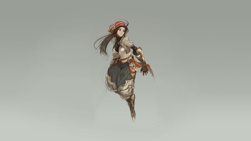 female warrior character design