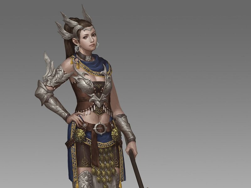 female warrior character design