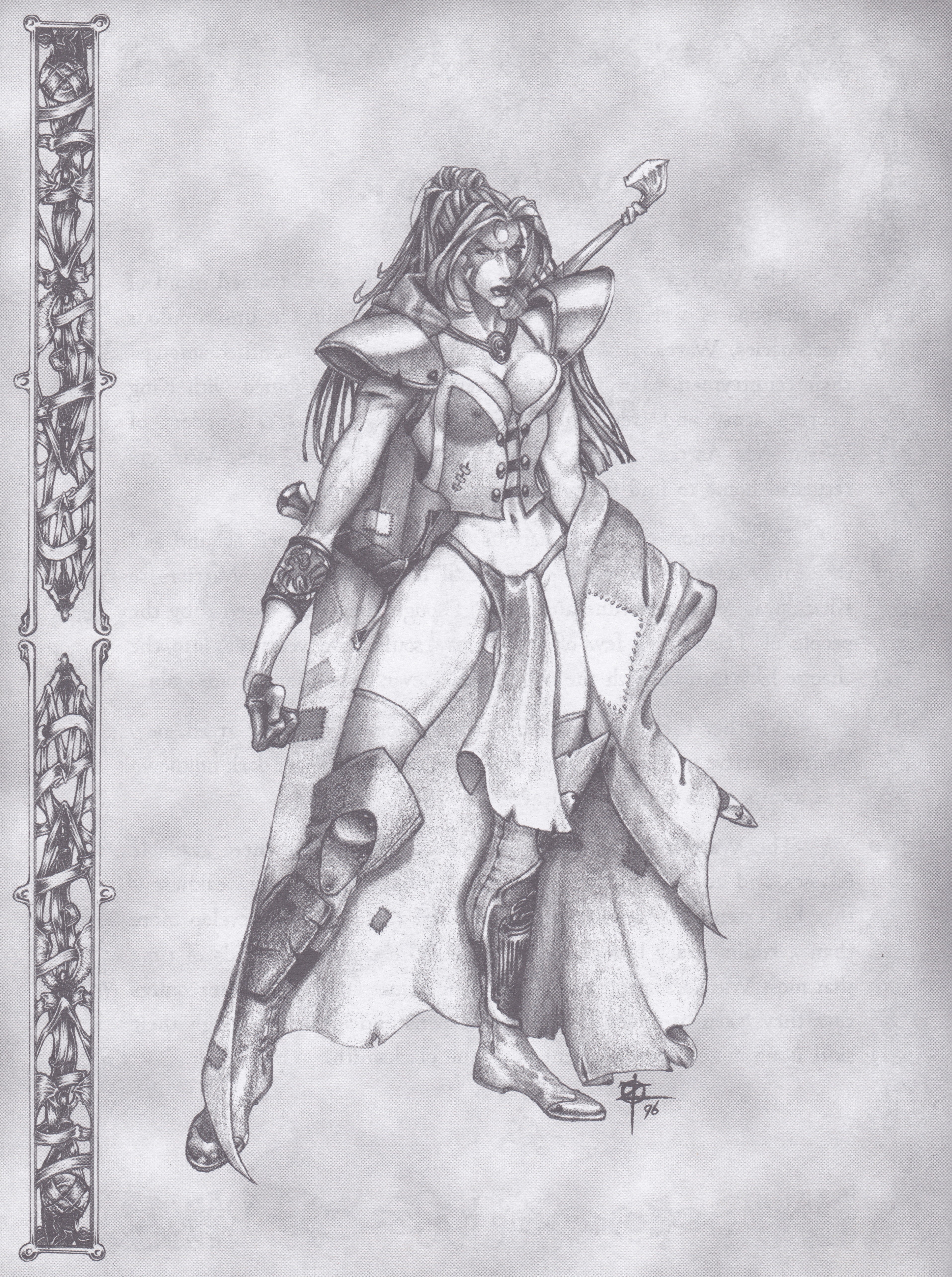 female warrior character design