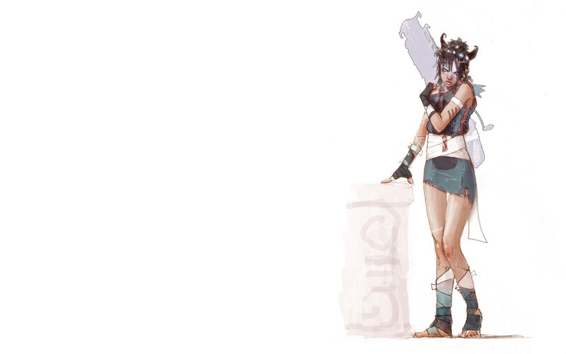 female warrior character design