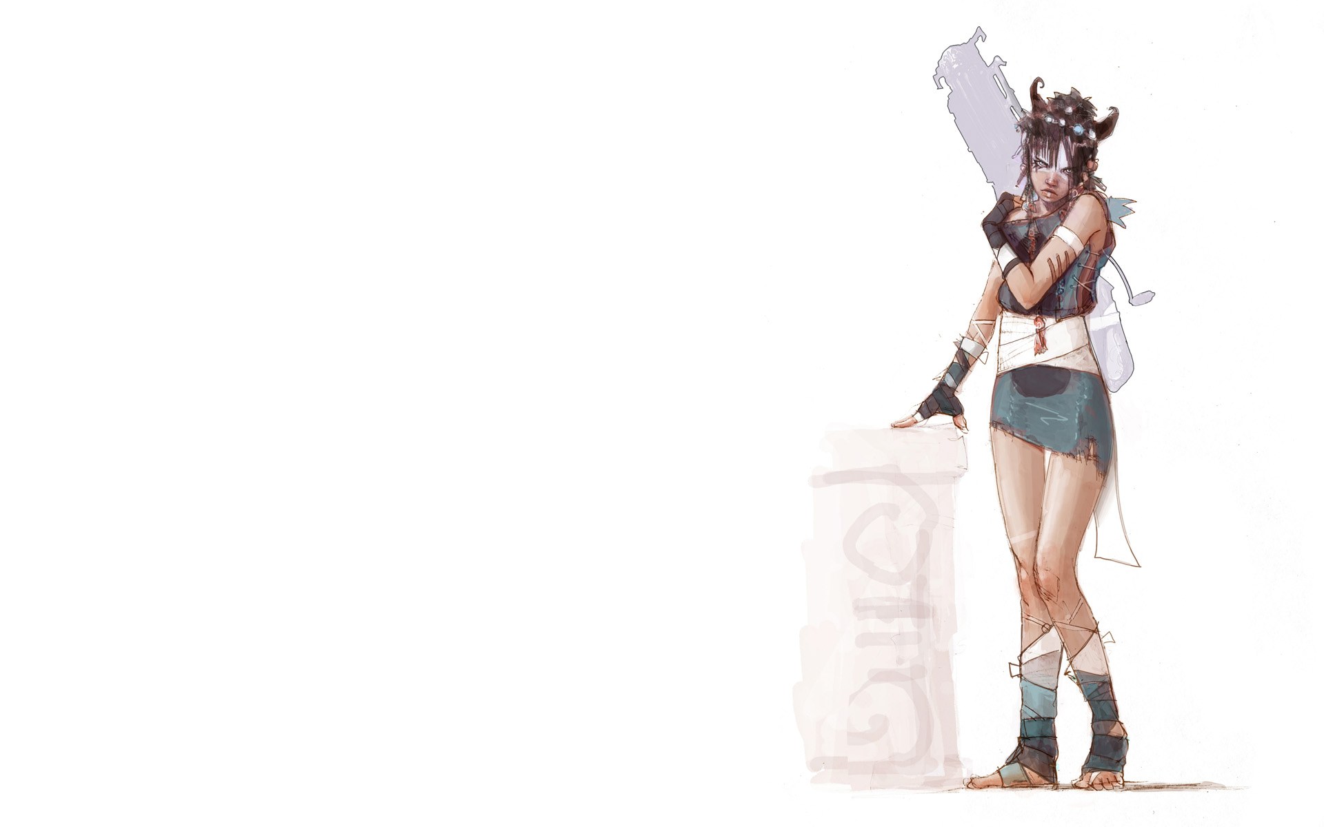 female warrior character design