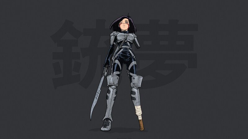 Female Warrior Character — Gray, Dramatic, Anime