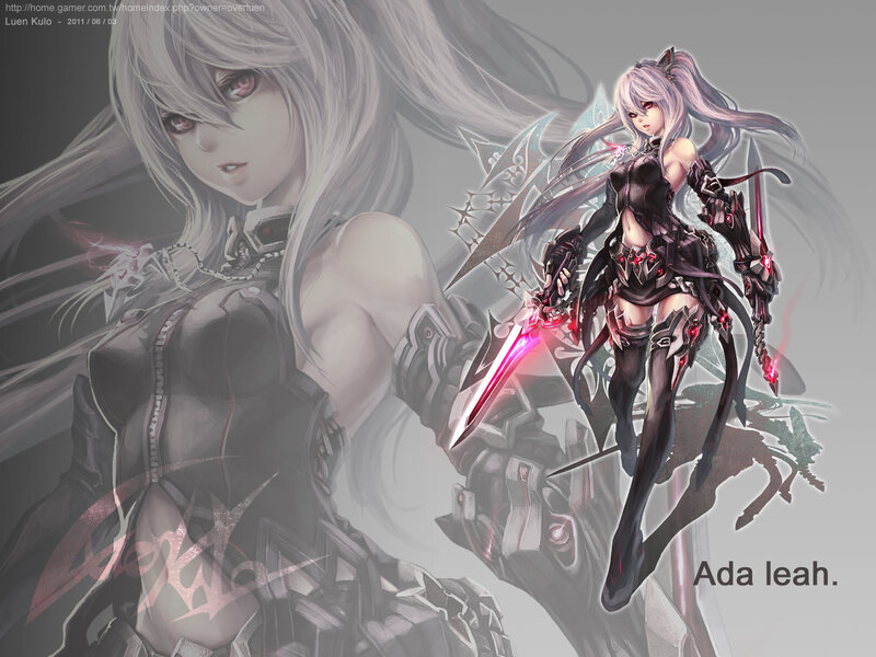 Female Warrior Character — Gray, Dramatic