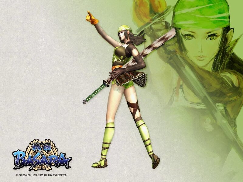 Female Warrior Character — Green, Confident, Digital Art, Sword