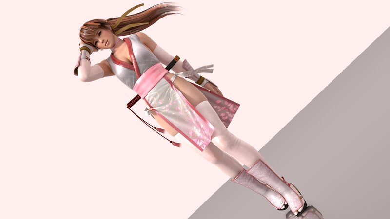Female Warrior Character — Pink, Calm
