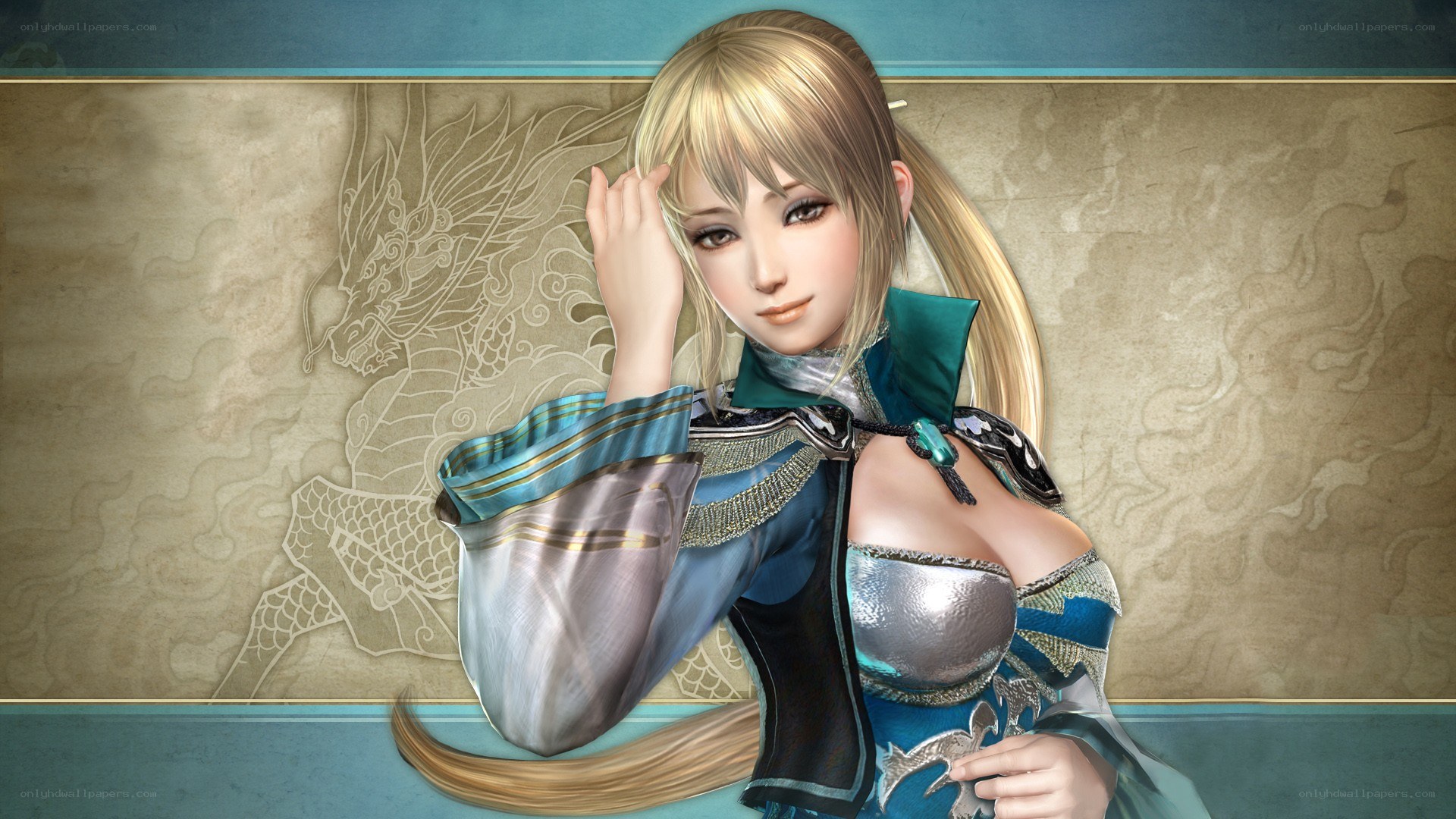 female warrior character portrait