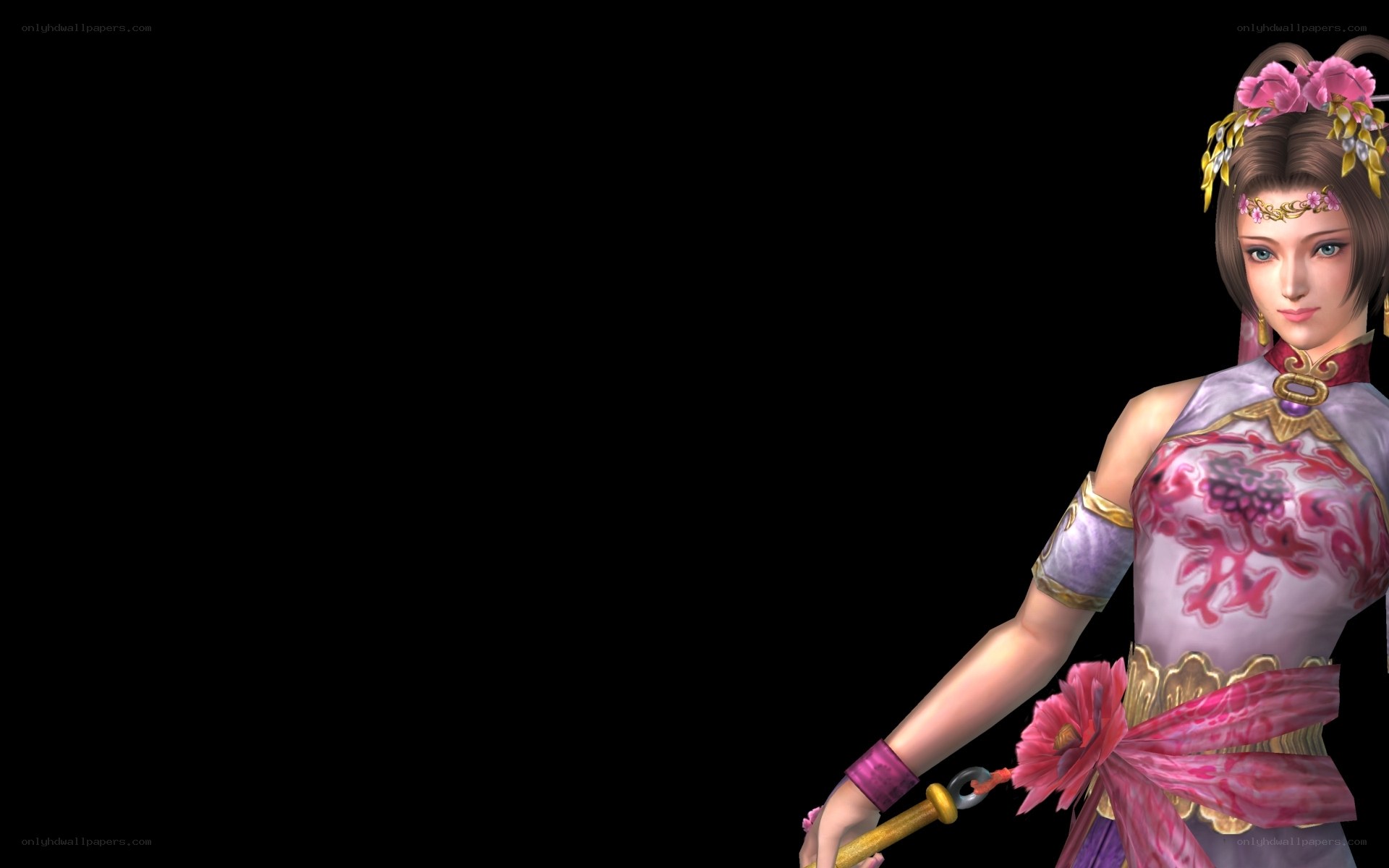 female warrior character portrait