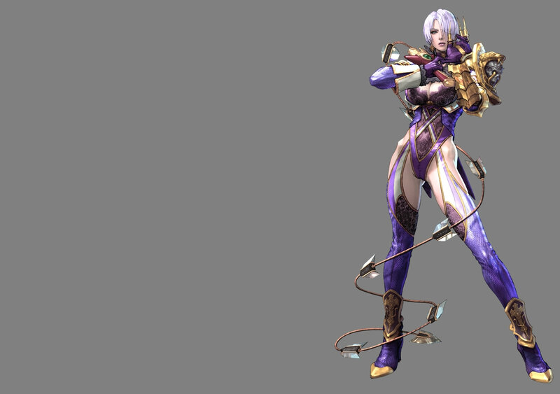 Female Warrior Character — Purple, Confident, 3d Render