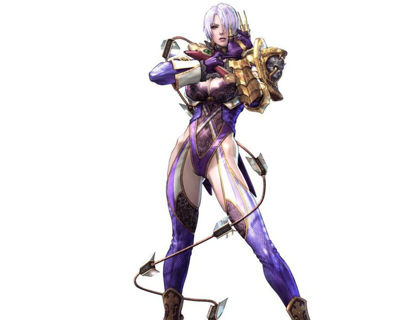 Female Warrior Character — Purple, Confident