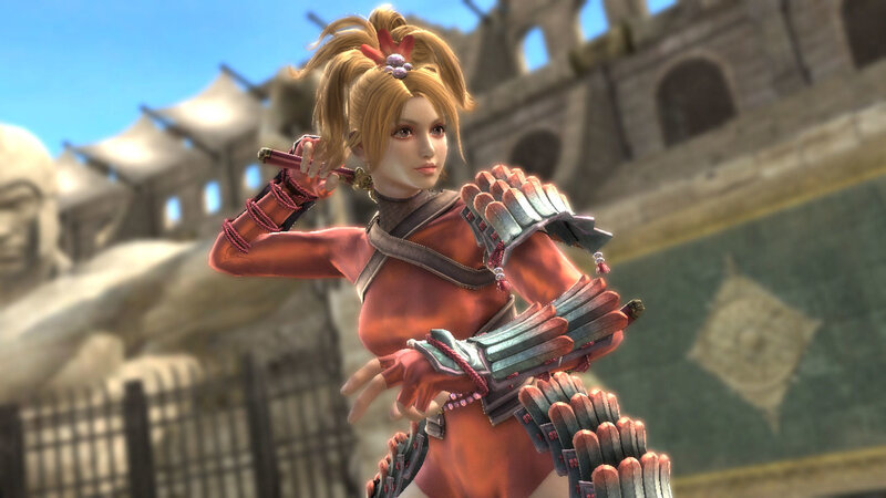Female Warrior Character — Red, Confident, Afternoon