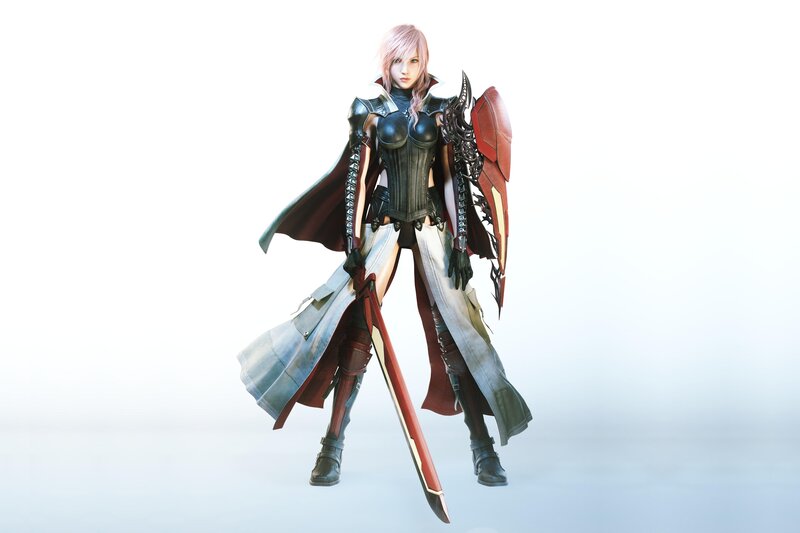 Female Warrior Character — White, Dramatic, 3d Render