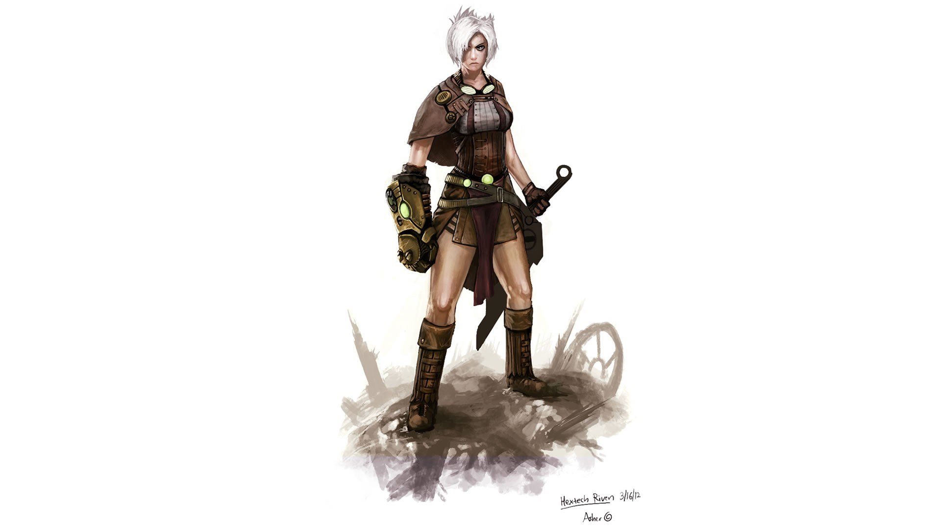 female warrior concept art