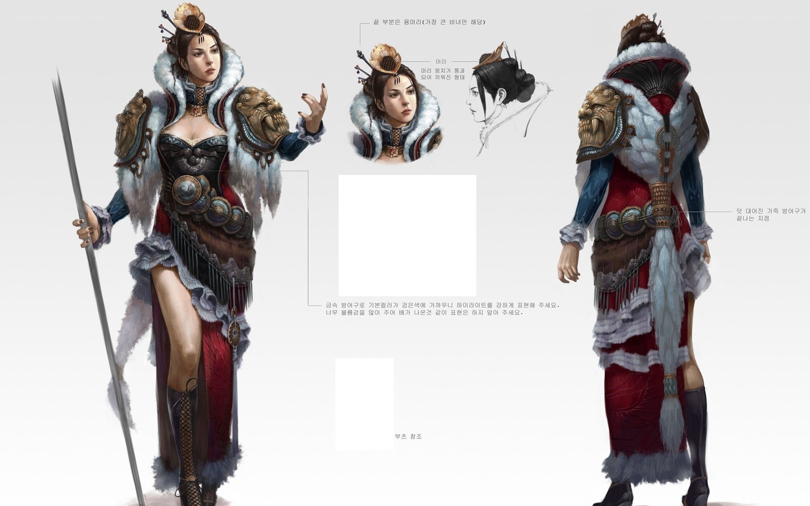 female warrior concept art
