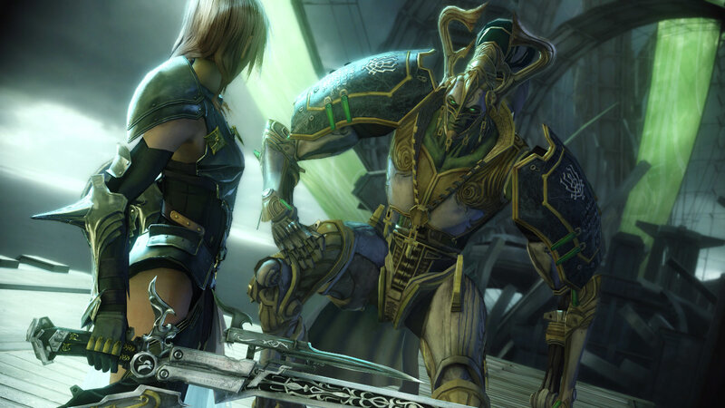 Female Warrior Facing Alien