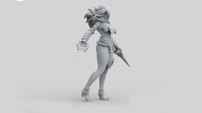 female warrior figurine